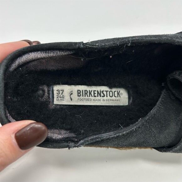Birkenstock Buckley Shearling Clog Mule Black Slip-On Size 6 EU 37 Medium/Narrow - Picture 11 of 11